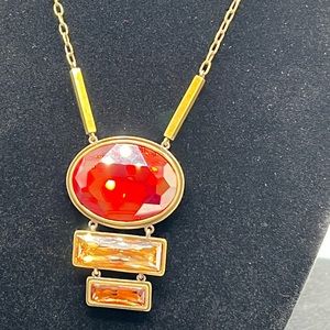 NWT Swarovski necklace with large Red Pendant.